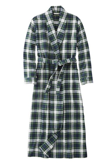L.L.Bean Scotch Plaid Flannel Robe